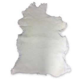 Natural White Shearling Leather Sheepskin Hides Fur Skin Hair On Avg 8.75 Sqft