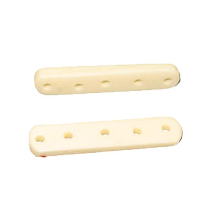 Image of 223838-10 - 38mm Bone Bead Spacer 5-Hole White 100 pack