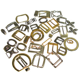 Clearance Assorted Buckle and Hardware Pack Various Shape/Size Approx 25 Pieces