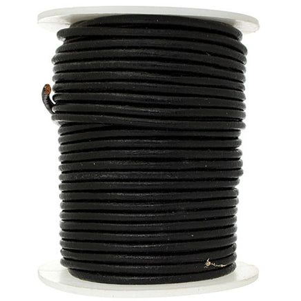 Image of 75123121 - 3mm Black Leather Cord 25 Meters