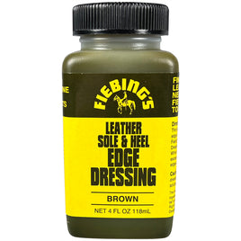 Fiebings Sole And Heel Edge Dressing 4 Ounce Bottle - Black and Brown