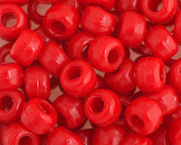 Plastic Crow Beads Red Opaque 9mm 1000 Pack