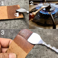 Special Multi Edge Slicker Walnut Leathercraft Creasing Burnishing Tool -OKA