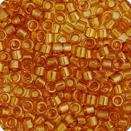 Delica 11/0 RD Yellow Saffron Transparent Gold Lus
