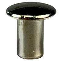 Tubular Rivets Small 6.1mm Nickel Plated - 100 pack