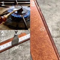Special Multi Edge Slicker Walnut Leathercraft Creasing Burnishing Tool -OKA