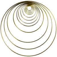 Metal Hoop Brass Plated  - 13 Sizes