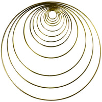 Metal Hoop Brass Plated  - 13 Sizes