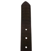 1.25"(32mm) Men's Embossed Reptile Weave Brown Buffalo Leather Belt Handmade in Canada by Zelikovitz Size 26-46