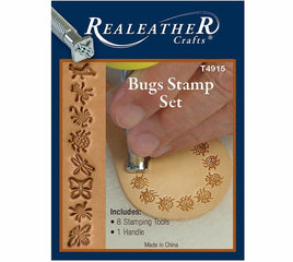 Realeather Crafts Leathercraft Bugs Leather Stamp Set T4915 8 Stamps