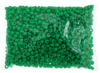 Plastic Crow Beads Green Opaque 9mm 1000 Pack