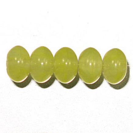 Image of 63097002-10 - Pressed Glass Beads Flat Round 8mm Mint Green