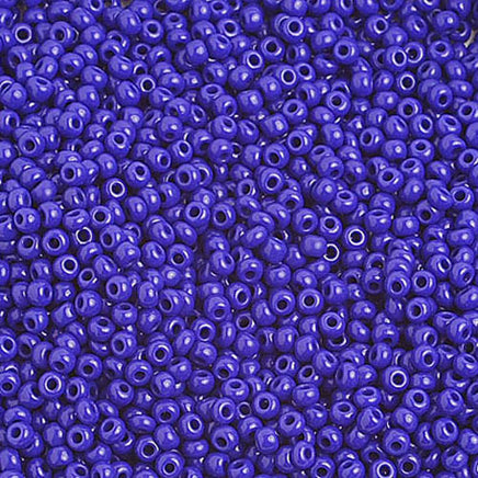 Image of 65001048 - 10/0 Op. Dark Royal Blue Czech Seed Beads 40 grams