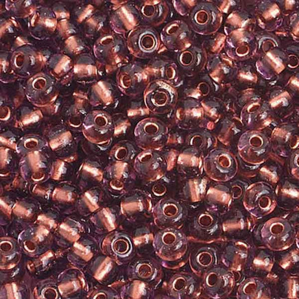 Image of 65401758 - 6/0  Amethyst Copperline Glass Seed Beads 40 Grams