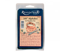 Realeather 3/8" Alphabet and Number Set Leather Stamp Kit