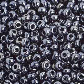 Image of 65401721 - 6/0 Gunmetal Metallic Glass Seed Beads 40 Grams