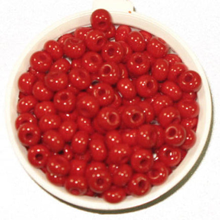 Image of 65401632 - 6/0 Med/Dark Red Glass Seed Beads 40 Grams
