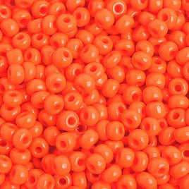 Image of 65401635 - 6/0 Opaque Orange Glass Seed Beads 40 Grams