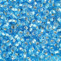 Image of 65401684 - 6/0 S/L Aqua Glass Seed Beads 40 Grams