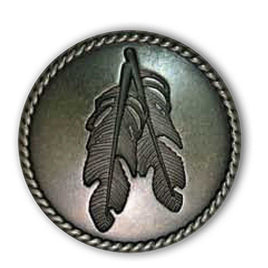 Rope Edge Feather Concho 1.25" (32mm)