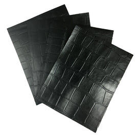 Die Cut Embossed Craft Cuts Genuine Leather 8.5" x 11" Piece Reptile Style Black 4033-01