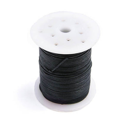 Image of 76001002-00 - 1.5mm Round Cotton Wax Braided Cord Black