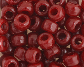 Plastic Crow Beads Burgundy Opaque 9mm 1000 Pack
