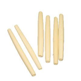 Image of 2207-01 - 76mm 3" Bone Hairpipe Bead Ivory Oval 10 Pack