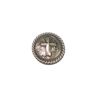 Rope Edge Cross Concho 2 Sizes