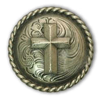 Rope Edge Cross Concho 2 Sizes