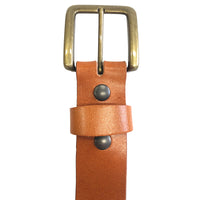 1.5"(38mm) Tan Full Grain Leather Belt Handmade in Canada by Zelikovitz Size 26-46