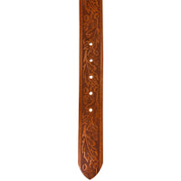 1.5"(38mm) Embossed Oak Full Grain Leather Belt Handmade in Canada by Zelikovitz Size 26-46