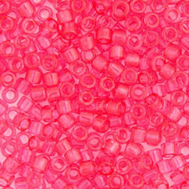 Delica 11/0 RD Pink Bubble Gum Transparent Dyed