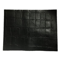 Die Cut Embossed Craft Cuts Genuine Leather 8.5" x 11" Piece Reptile Style Black 4033-01