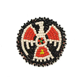 Beaded T-Bird Rosettes 2" Black