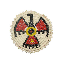 Beaded T-Bird Rosettes 2" White