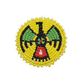 Beaded T-Bird Rosettes 2" Yellow