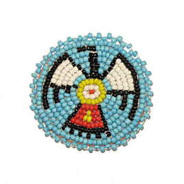 Beaded T-Bird Rosettes 2" Blue