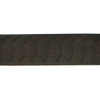 1.25"(32mm) Embossed Reptile Weave Brown Buffalo Leather Belt Handmade in Canada by Zelikovitz Size 26-46