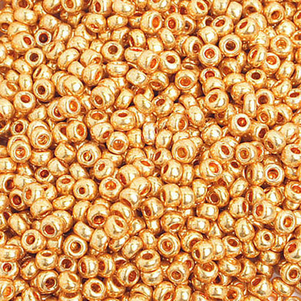 Image of 65201605 - 8/0 Metallic Gold  Czech Seedbeads 40 grams