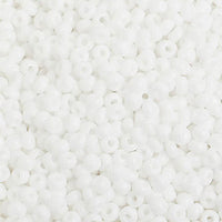 Image of 65201575 - 8/0 Opaque White Czech Seed Beads 40 grams