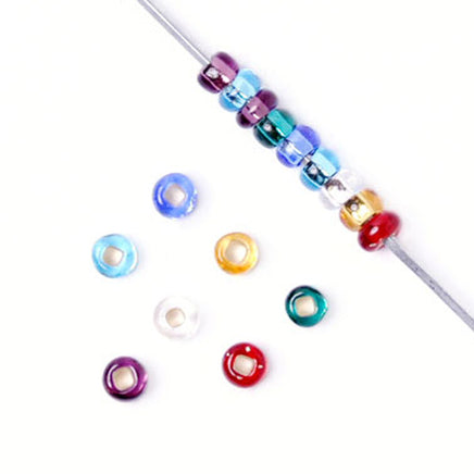 Image of 65201596 - 8/0 Silver Line Multi Czech Seedbeads 40 grams