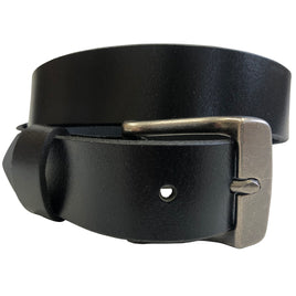 1.25"(32mm)  Black Bridle Leather Belt Handmade in Canada by Zelikovitz