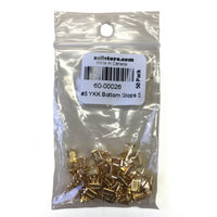 YKK #5 Bottom Stops Solid Brass Zipper Hardware Brass - 50 Pack