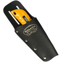 Handmade Genuine Leather Utility Knife & Plier Holder Belt Holster Black Tan
