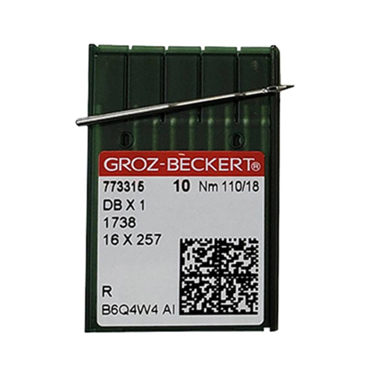 16x257 Industrial Sewing Machine Needles Groz-Beckert Size 110/18