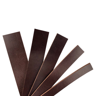Mahogany Full Grain Buffalo Leather Strips 8/9 ounce (3/8