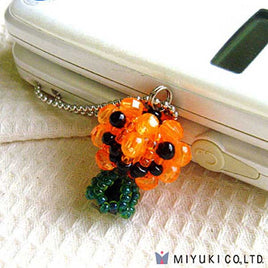Image of 79-MFK46 - Beaded Pumpkin Charm