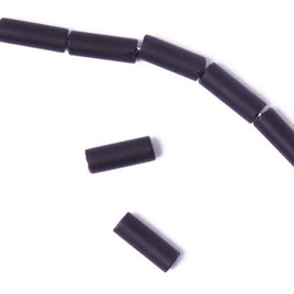 Image of 68034834 - Black Matt Glass Wampum Bead Tubes 8X3mm 40 grams