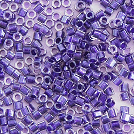 Image of 690DBC0-0923V - Delica 11/0 Cut Amethyst Sparkle Crystal Lined